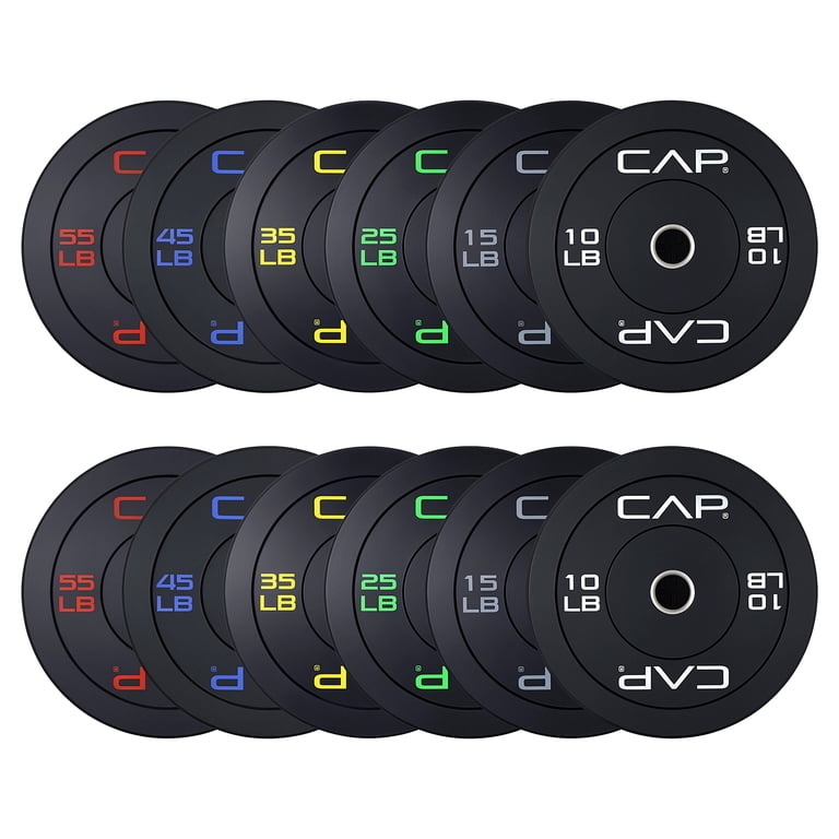CAP 370lb Olympic Bumper Plate Bundle (2 x 10, 2 x 15, 2 x 25, 2 x
