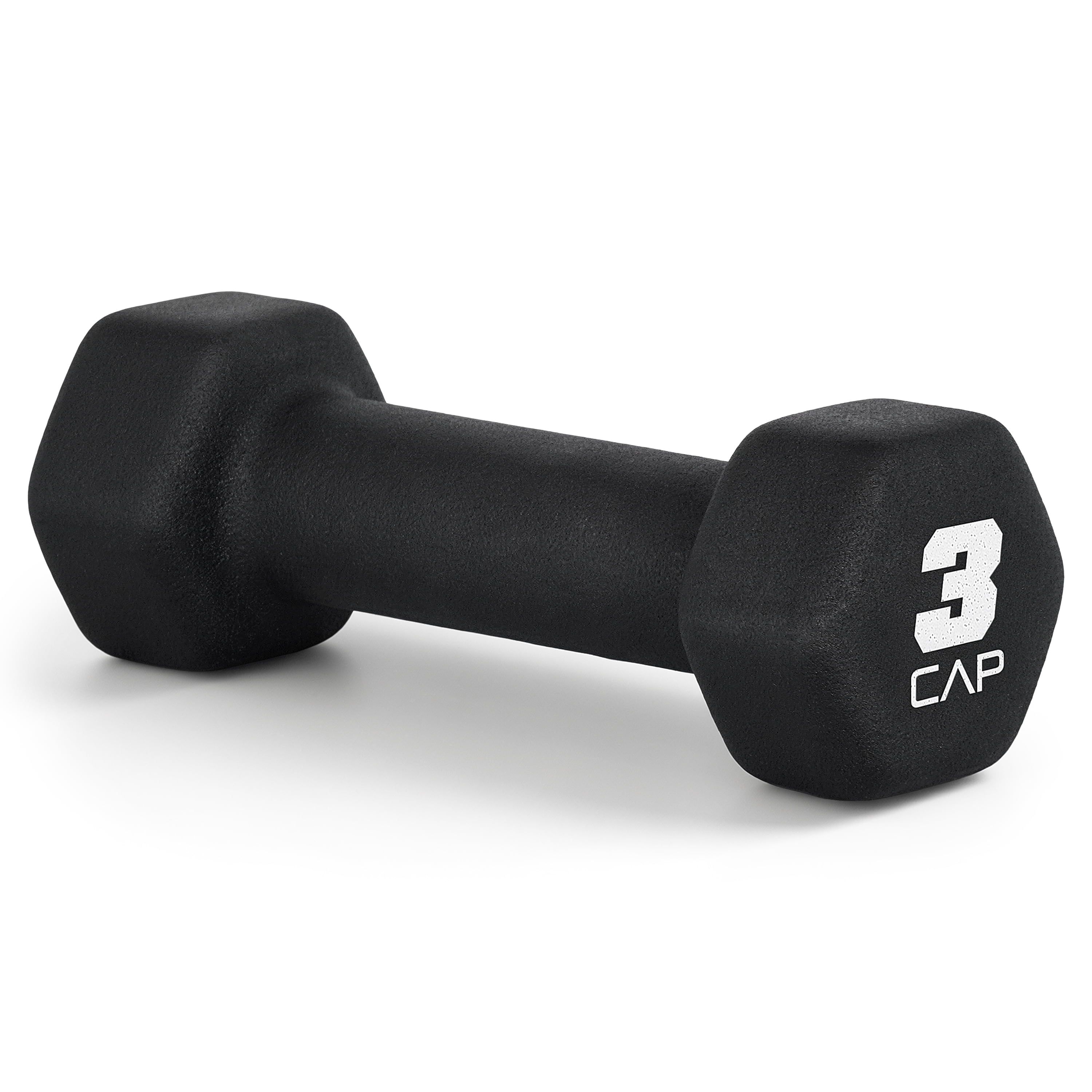 CAP, 3lb Neoprene Dumbbell, Black, Single