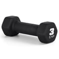 thumbnail image 1 of CAP, 3lb Neoprene Dumbbell, Black, Single, 1 of 8