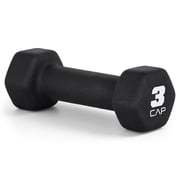 CAP, 3lb Neoprene Dumbbell, Black, Single