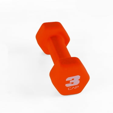 CAP, 3lb Neoprene Dumbbell, Orange, Single