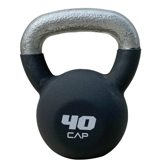CAP, 40lb Neoprene Coated Kettlebell, Black