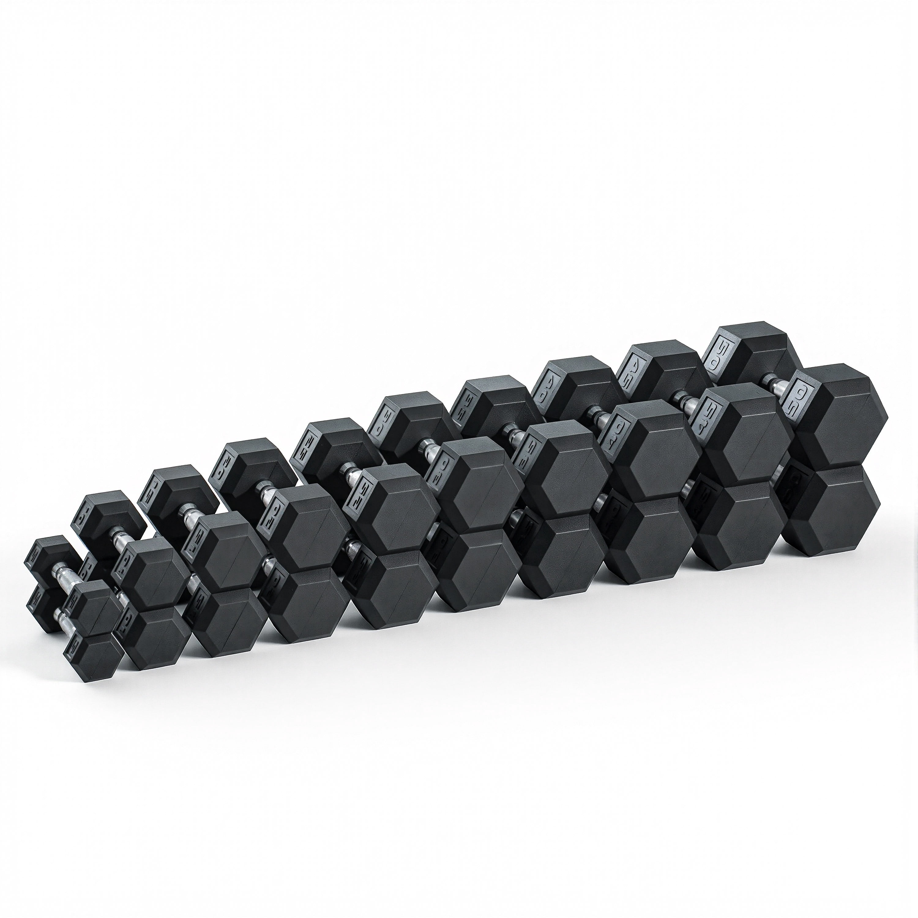 CAP 550lb Rubber Hex Dumbbell Set, Free Weights for Home Gym Strength Training