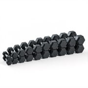 CAP 550lb Rubber Hex Dumbbell Set, Free Weights for Home Gym Strength Training