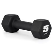 CAP, 5lb Neoprene Dumbbell, Black, Single