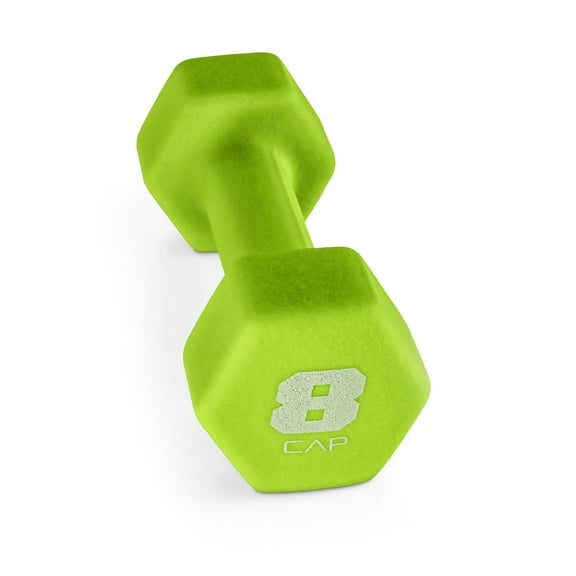 CAP, 8lb Neoprene Dumbbell, Green, Single