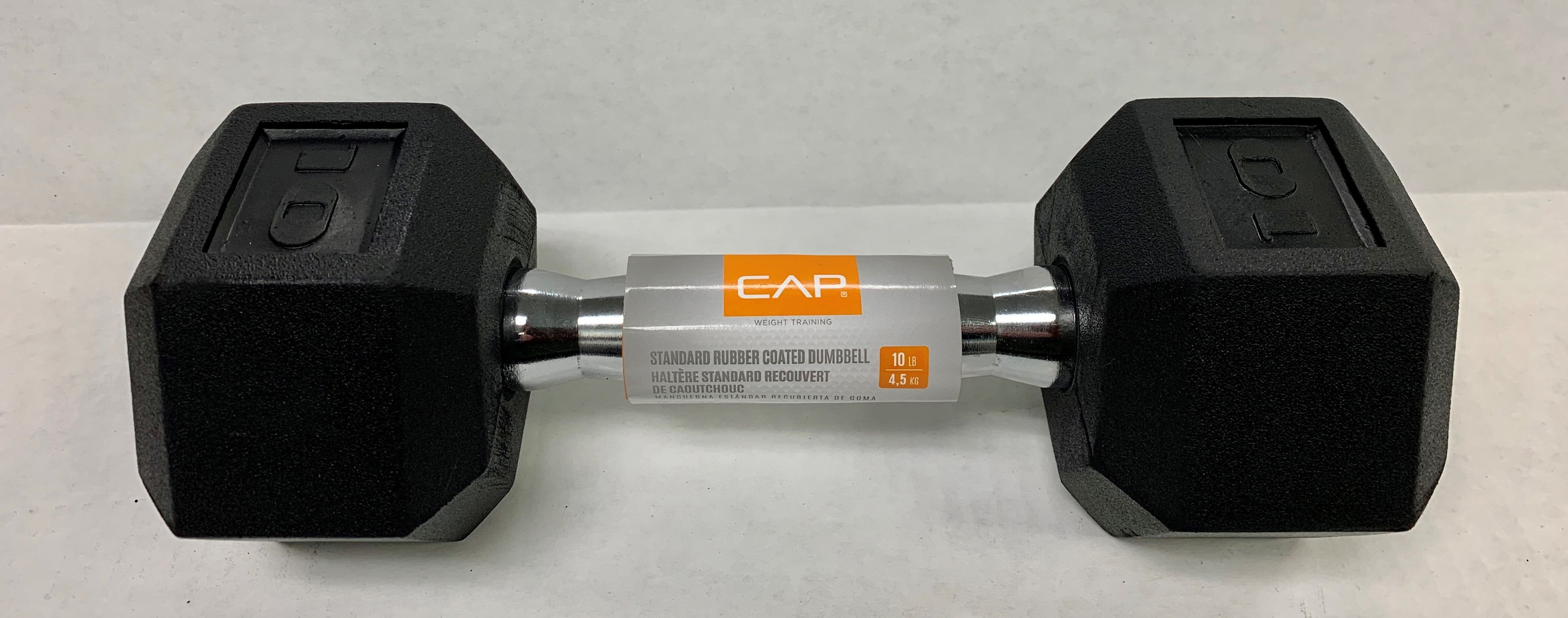 CAP Barbell 10 Lb. Rubber Hex Dumbbell