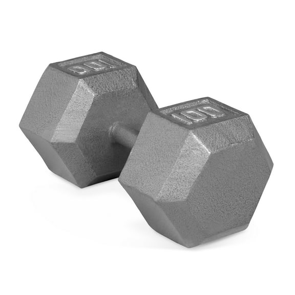 CAP Barbell 100lb Cast Iron Hex Dumbbell, Single