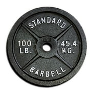 CAP Barbell, 100lb Olympic Cast Iron Weight Plate, Single
