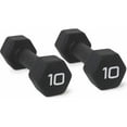 thumbnail image 1 of CAP Barbell, 10lb Black Neoprene Dumbbell, Pair, 1 of 5