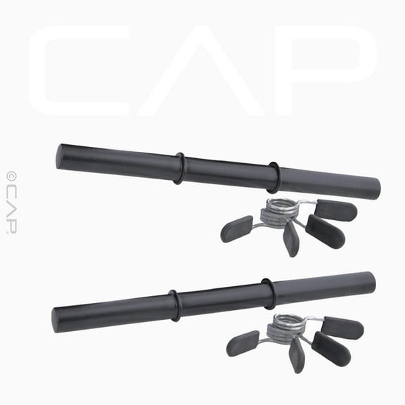 CAP Barbell 14-Inch Dumbbell Handles with Collars – Pair (Best for Use with Vinyl Weight Plates)