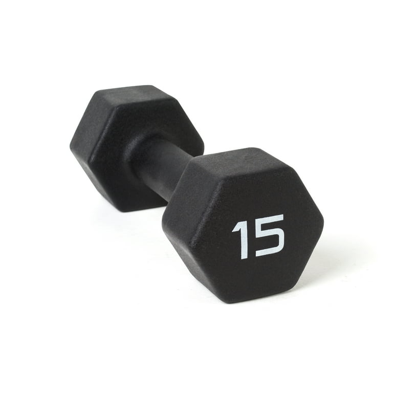 CAP Barbell 15lb Black Neoprene Dumbbell Single