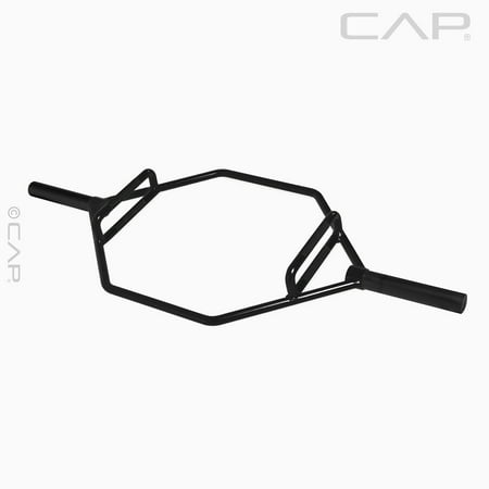 CAP Barbell 2" Olympic Combo Hex Trap Deadlift Weight Bar, Black