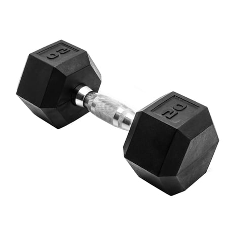 CAP Barbell, 20lb Rubber Hex Dumbbell, Single
