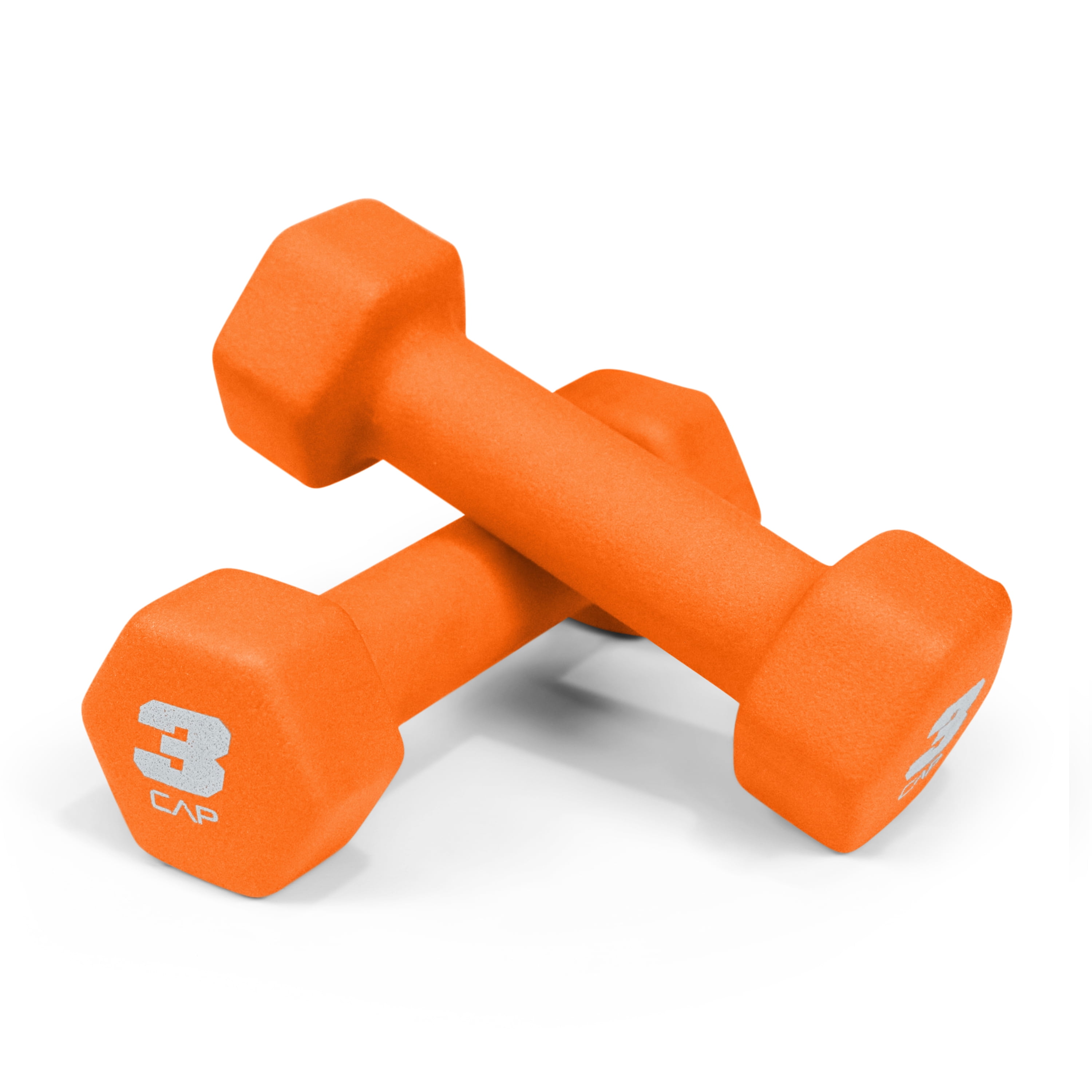 CAP Barbell 3lb Orange Neoprene Dumbbell Pair