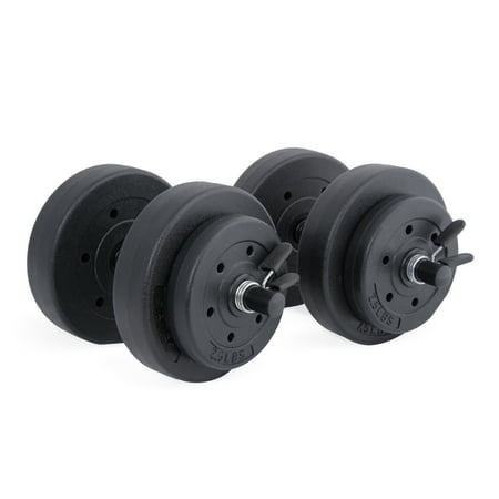Cap Barbell 40-Pounds Cement Dumbbell Set (Black)