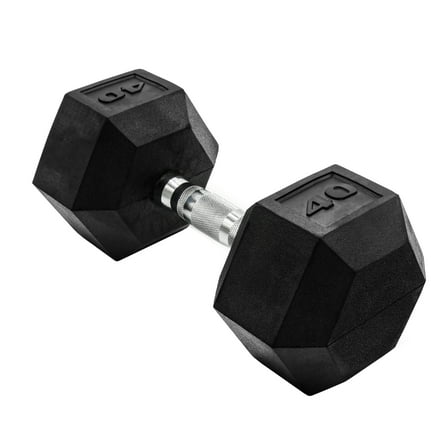 CAP Barbell, 40lb Rubber Hex Dumbbell, Single