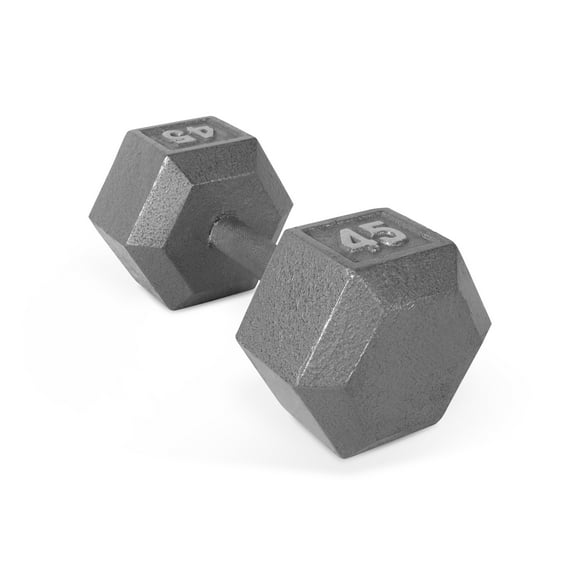 CAP Barbell 45lb Cast Iron Hex Dumbbell, Single