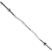 CAP Barbell Standard Threaded Solid Easy Curl Bar, 47-Inch, Chrome Finish