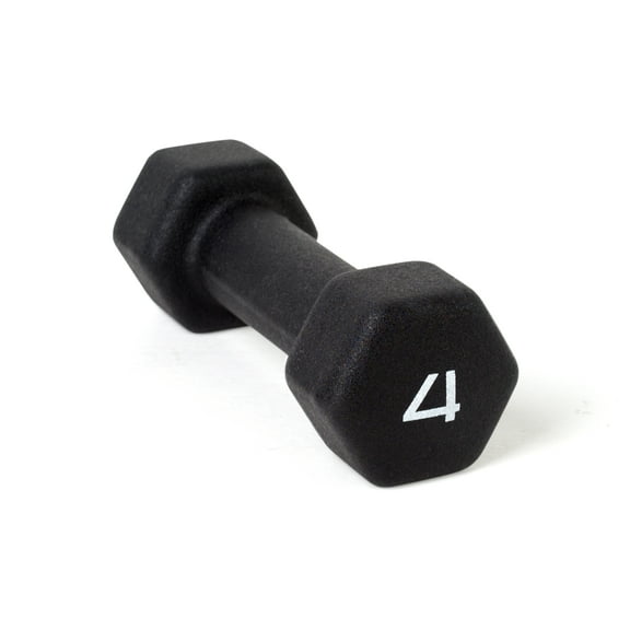 CAP Barbell, 4lb Black Neoprene Dumbbell, Single