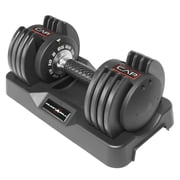CAP Barbell 25 lb ADJUSTABELL  5-in-1 Adjustable Dumbbell, Quick-Select Weights 5, 10, 15, 20, 25 lb in 5lb Increments