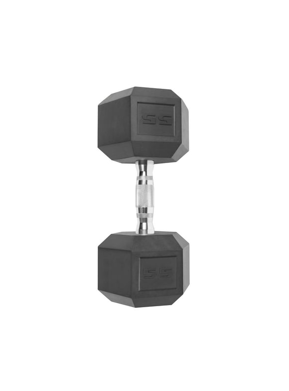CAP Barbell, 55lb Coated Hex Dumbbell, Single