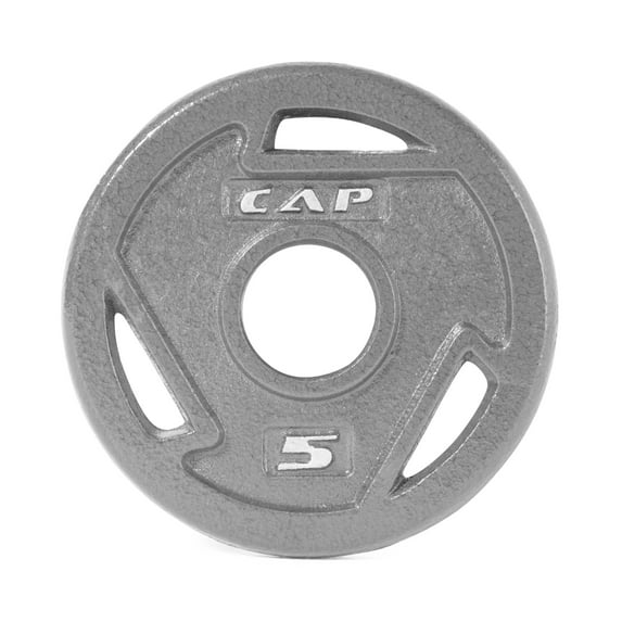 CAP Barbell, 5lb 2 inch Olympic Grip Weight Plate, Grey