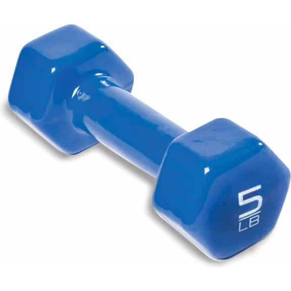CAP Barbell, 5lb Vinyl-Coated Dumbbell, Single