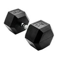 thumbnail image 1 of CAP Barbell, 70lb Rubber Hex Dumbbell, Single, 1 of 7