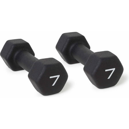 CAP Barbell, 7lb Black Neoprene Dumbbell, Pair