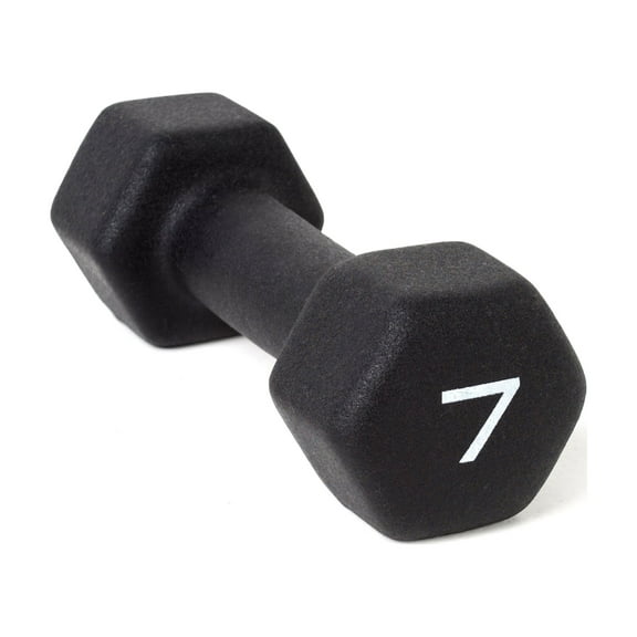 CAP Barbell, 7lb Black Neoprene Dumbbell, Single
