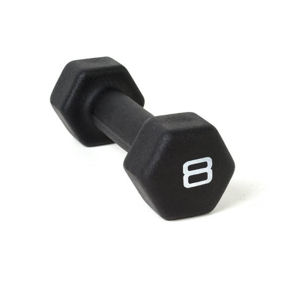 CAP Barbell, 8lb Black Neoprene Dumbbell, Single