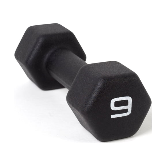 CAP Barbell, 9lb Black Neoprene Dumbbell, Single