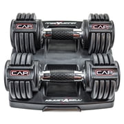 CAP Barbell ADJUSTABELL Adjustable Dumbbell Set, Premium Quick Select Adjustable Weights for Strength Training, 12.5 lb, Pair - Chrome and Black Handle