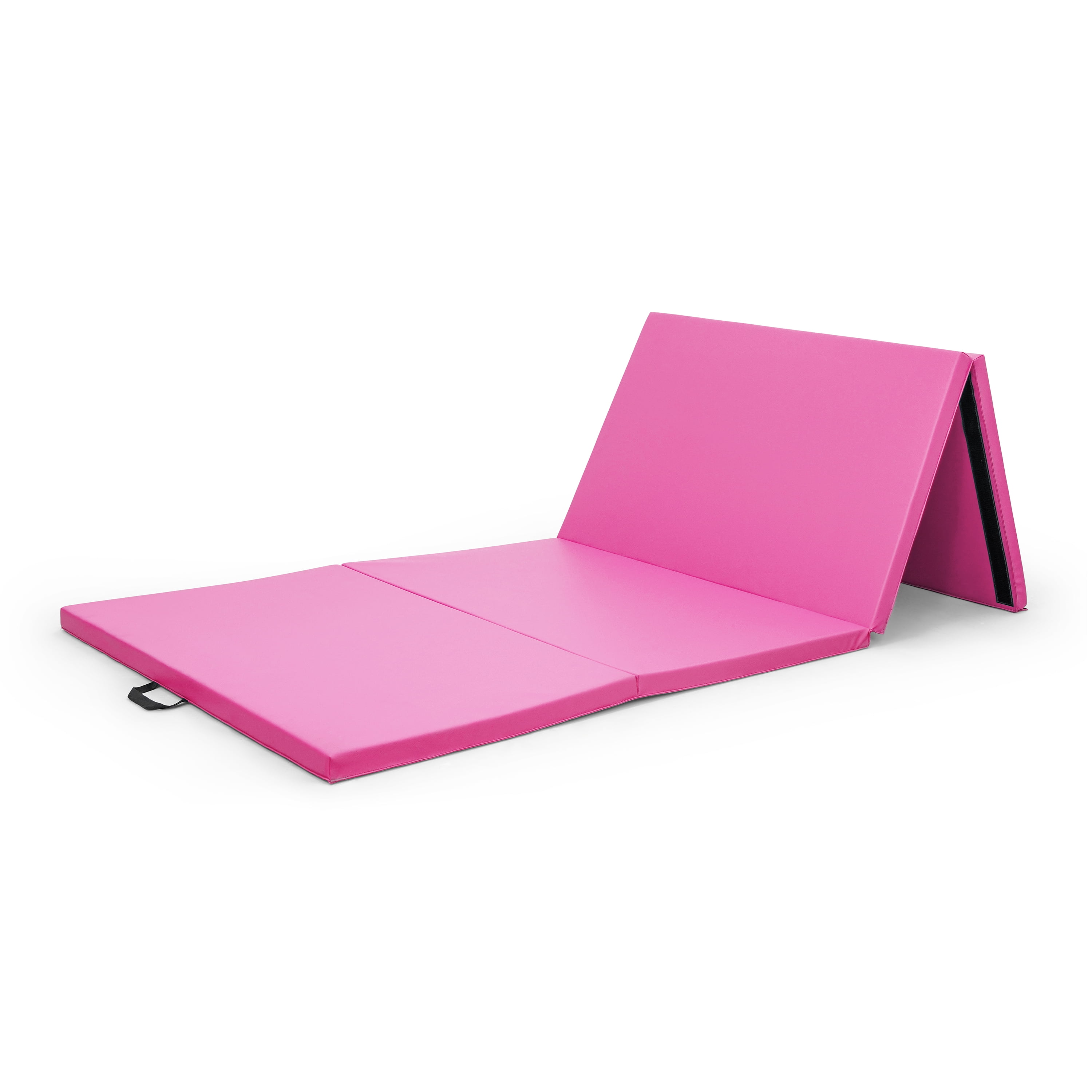 Pink 10' x 4' Folding Exercise Mat with High-Density Foam
