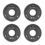 CAP Barbell Black Olympic Grip Plate Set, 2.5 lb x 4