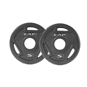 CAP Barbell Black Olympic Grip Plate Set, 5 lb x 2