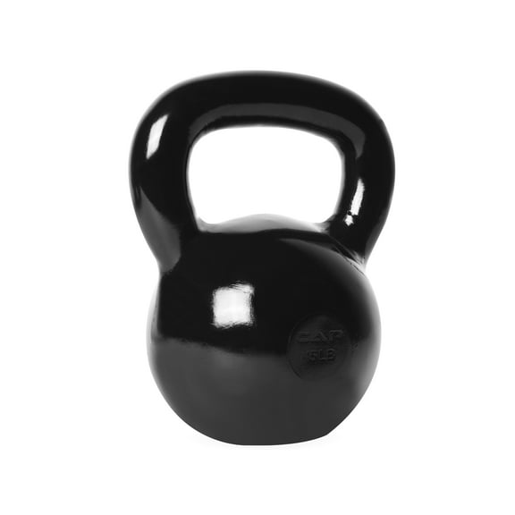 CAP Barbell Cast Iron Kettlebell, Black, 45LBS