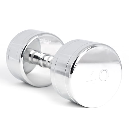 CAP Barbell Chrome Dumbbell with Contoured Handle, Single, 40 lbs