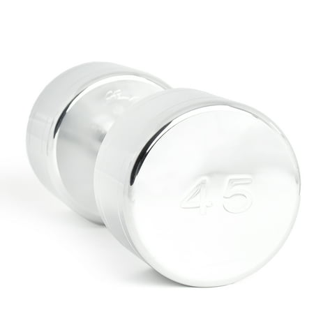 CAP Barbell Chrome Dumbbell with Contoured Handle, Single, 45 lbs