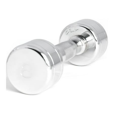 CAP Barbell Contoured Handle Chrome Dumbbell, Single, 8 lbs