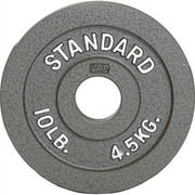 CAP Barbell Gray Olympic Cast Iron Weight Plate, 10 lb