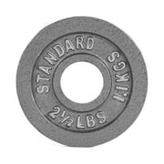 CAP Barbell Gray Olympic Cast Iron Weight Plate, 2.5-100 lb, Singles