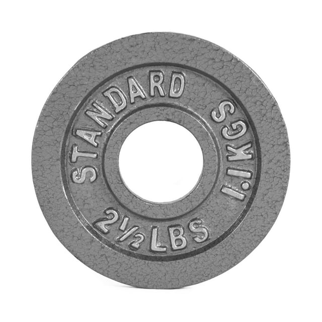 CAP Barbell Gray Olympic Cast Iron Weight Plate, 2.5-100 lb, Singles