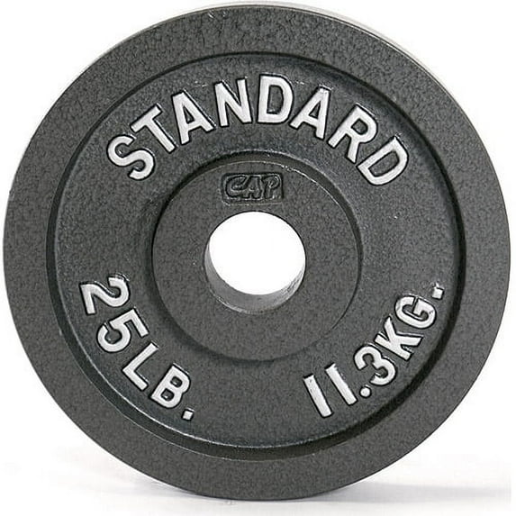 CAP Barbell Gray Olympic Cast Iron Weight Plate, 25 lb