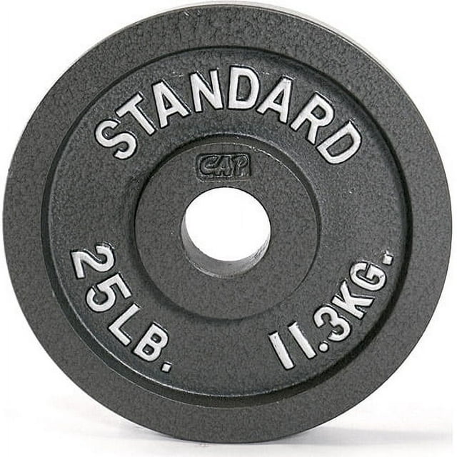 CAP Barbell Gray Olympic Cast Iron Weight Plate, 25 lb