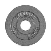 CAP Barbell Gray Olympic Cast Iron Weight Plate, 5 lb