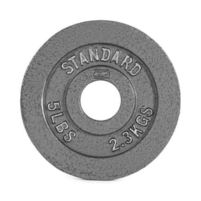 CAP Barbell Gray Olympic Cast Iron Weight Plate, 5 lb