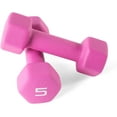 thumbnail image 1 of CAP Barbell, Neoprene Coated Hex Dumbbells, Pair, Purple, 5lb, 1 of 5