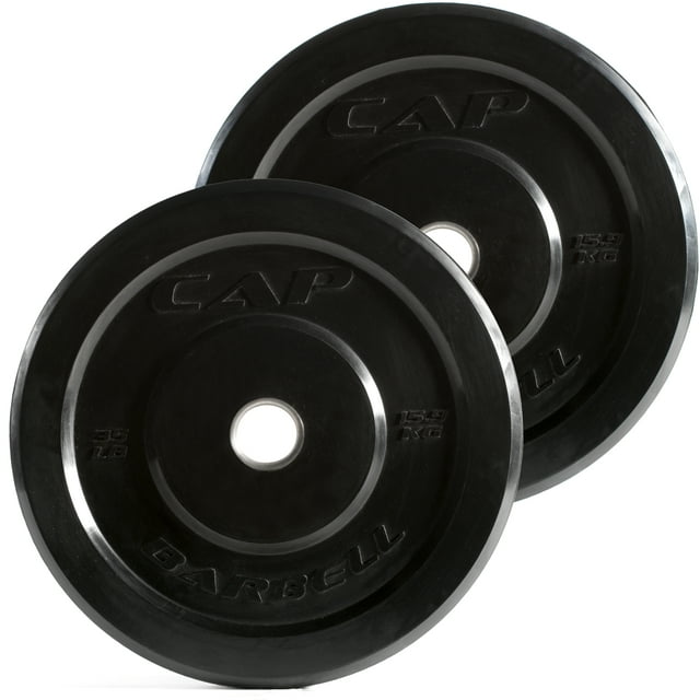 CAP Barbell - Olympic Bumper Plate Set, 70 lbs (ships in 2 boxes)